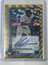 2025 Topps Chrome Rookie Autographs Leo Jimenez #RA LJI Gold Wave Refract 35/50