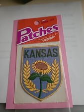 Voyager Pamiątka Naszywka Kansas Laurel Słonecznik Vintage NOS 