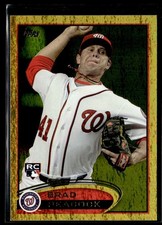 2012 Topps Gold Sparkle Brad Peacock RC Washington Nationals #275