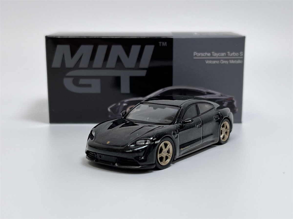 Porsche Taycan Turbo S Volcano Grey Metallic LHD 1:64 Scale