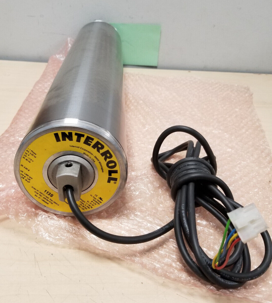 INTERROLL Drum Motor Model 113S 115V 2.60A + 19” x3.5” roller J1552 eBay