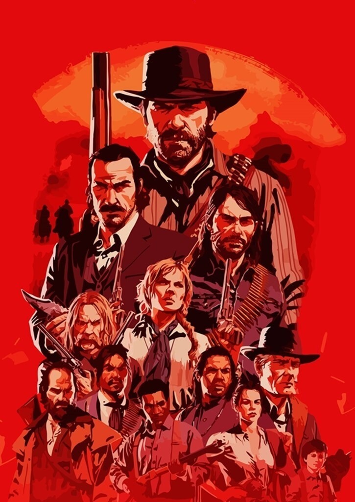 Red Dead Redemption II Poster, Gaming Room Poster