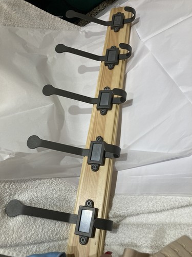 IKEA Kartotek 18260 Pine Rack with 5 Metal Gray Hooks Brand New IKEA - Picture 6 of 12