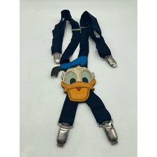 VTG Walt Disney Productions Donald Duck Suspenders Leather Child Rare