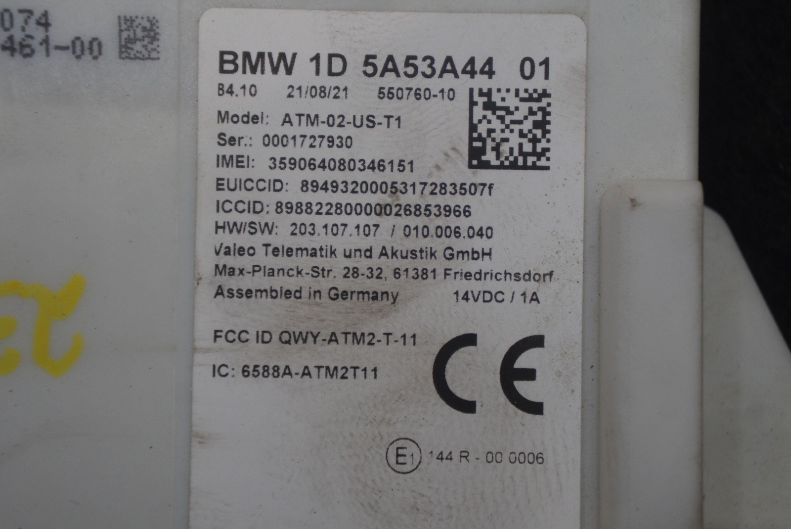Communication Telematics Computer Control Module 5A53A44 OEM BMW 