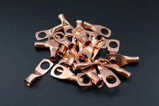 6 GAUGE COPPER 3/8 RING 100 PK CRIMP TERMINAL CONNECTOR AWG BATTERY LUG CUR638