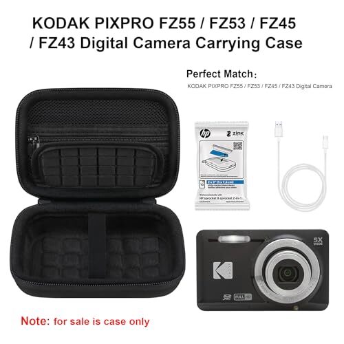 Camera Carrying Case for KODAK PIXPRO FZ55 / FZ53 / FZ45 / Black+
