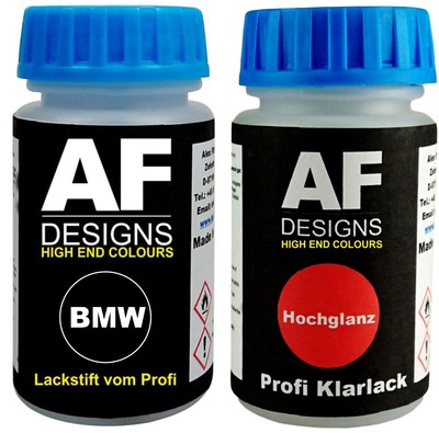 Lackstift für BMW WA46 Blau II Alpina Metallic + Klarlack je 50ml Autolack Set