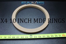 4 MDF SPEAKER RINGS SPACER 10 INCH WOOD 3/4 THICK FIBERGLASS BOX EE-RING-10R