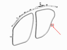 MERCEDES-BENZ A W177 Dichtungsgummi für Hecktür A1776920300, Originalteil MERCEDES-BENZ A W177 Dichtungsgummi für Hecktür A1776920300, Originalteil