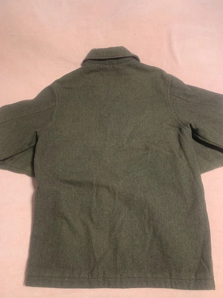 Шерстяное пальто - структура/оливковый/мужской маленький - Изображение 4 из 4