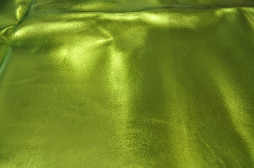 Metallic Lime Green Chap Leather Sides/Made in USA - Picture 3 of 3
