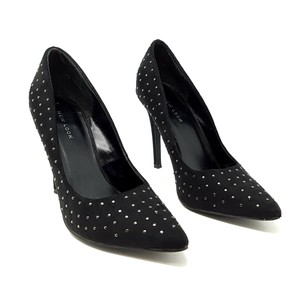 black studded pointed heels