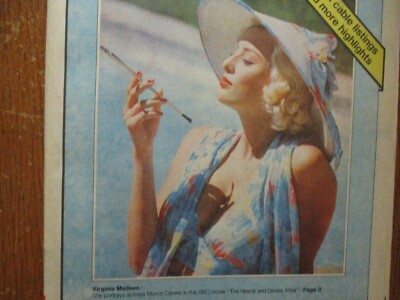 virginia madsen smoking cigarettes Ja-1985 Minneapolis TV Mag(VIRGINIA MADSEN/MARION DAVIES/WILLIAM RANDOLPH  HEARST