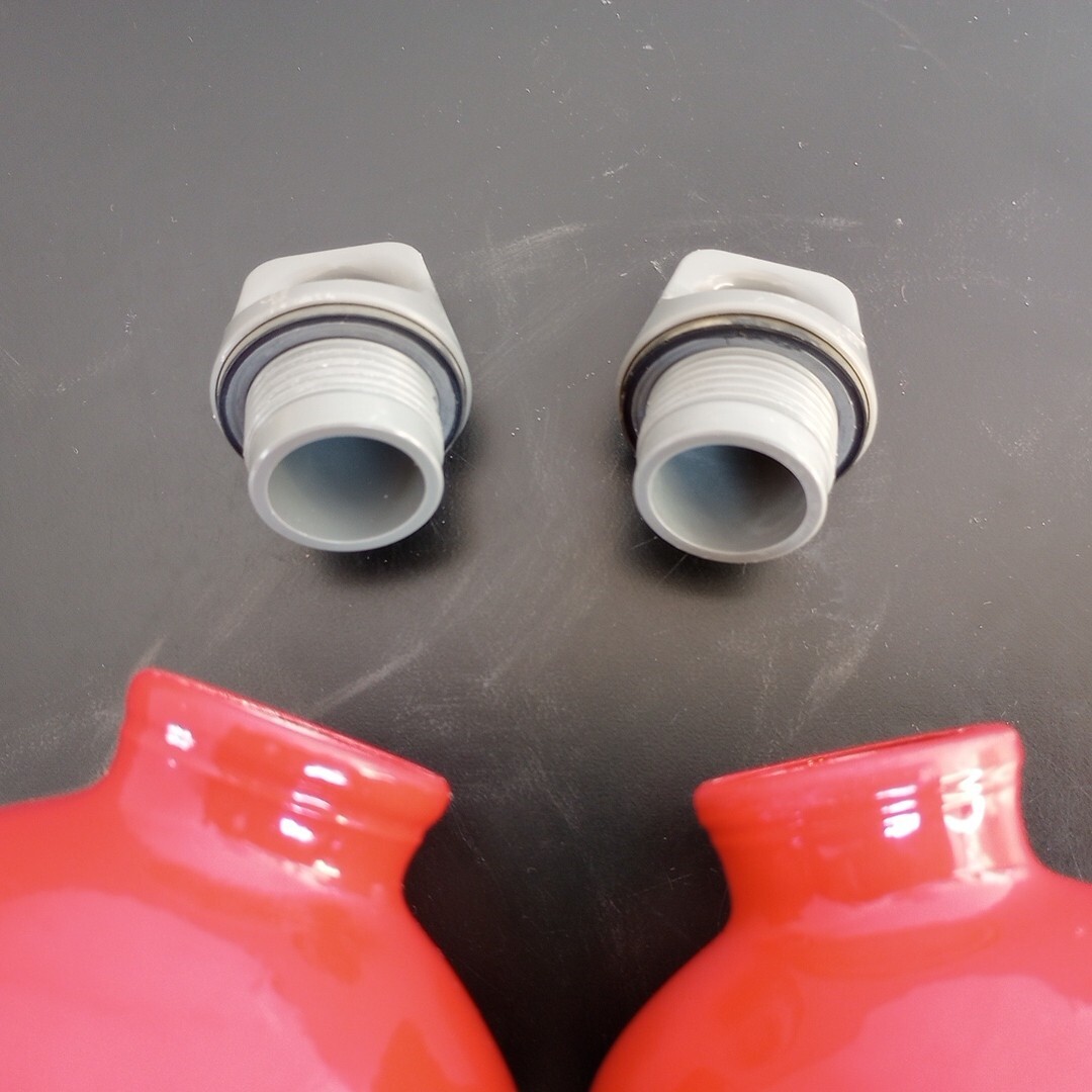 2 SIGG Camping Fuel Bottles Red Gray Cap 49 & 31 Fl Oz 1400 & 890 ml