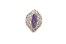 Vintage Sterling Silver 925 Purple Stone Ring Size 7