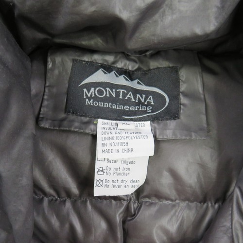 Montana Down Vest Mens XL Gray Puffer Feather Full Zip Up Outdoors Hike Hiking - Picture 12 of 14