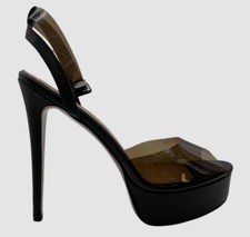 Sandalias de plataforma Andrea Wazen negras con hebilla al tobillo para mujer talla 41