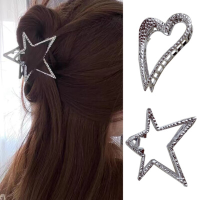 Geometrische Metallische Hohle Sterne Haarspange Haarschmuck Haarspange 2 5   