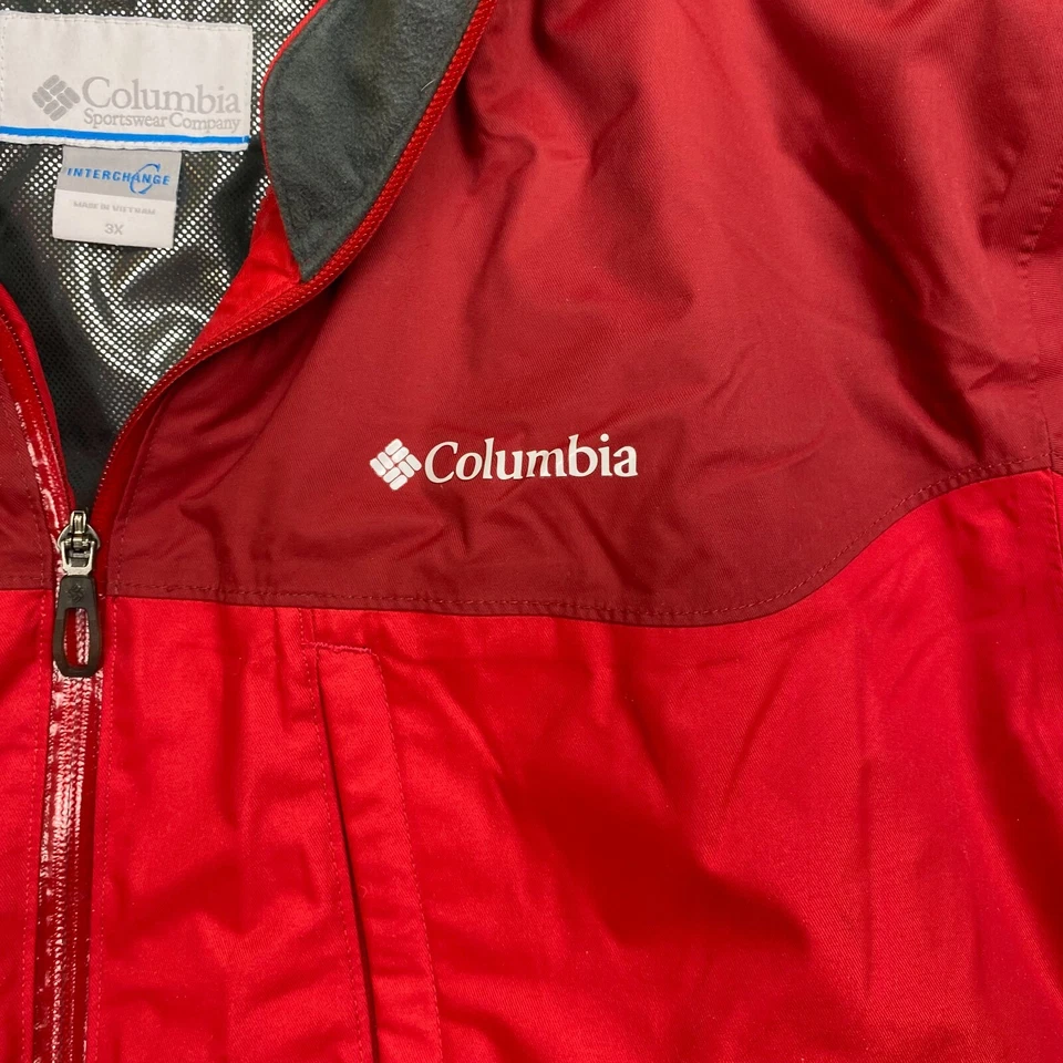 Columbia Jacket Men's Size 3X Red Whirlibird Interchange 3 IN 1 - Image 3 of 4