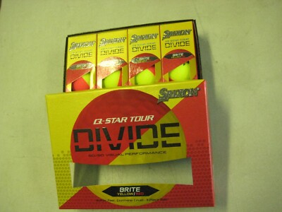 1 dozen BRAND NEW  Srixon Q Star Tour Divide mens Yellow / Red