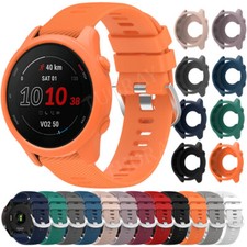 Sports Silicone Strap Band Case For Garmin Forerunner 255 / 265 Smart Watch Band