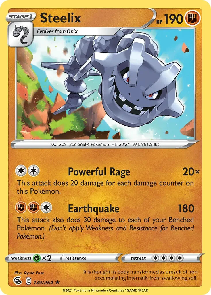 Holo Steelix 139/264 Fusion Strike  Pokemon TCG