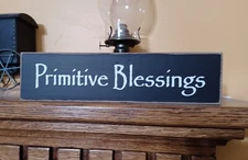 Primitive Blessing Rustic  Country Farmhouse wood sign