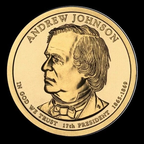 Photo of a 2011-P Presidential Dollar Andrew Johnson from an eBay listing that sold on Jul 20, 2026