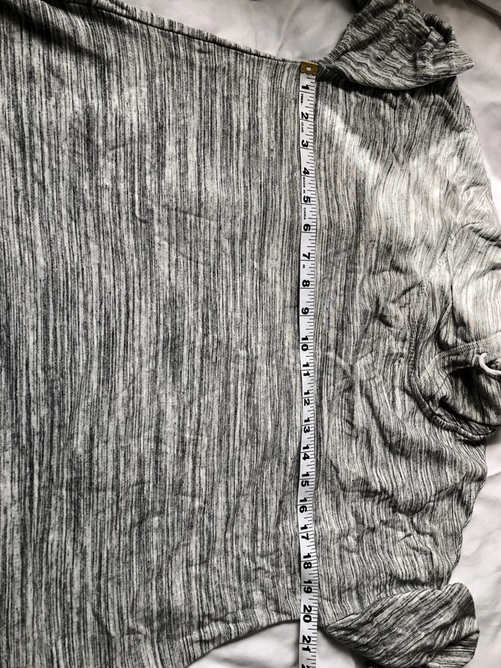 Moletom Gilligan & O'Malley Feminino Lounge Wear M Marled Cinza Capuz Dormir - Imagem 3 de 4