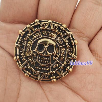 Pirates Of The Caribbean Pendant Aztec Medallion Coin Skull | eBay