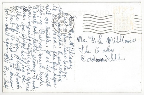 1944 Mosinee, Wisconsin - REAL PHOTO Resort on Lake, Vintage Postcard - Picture 2 of 2