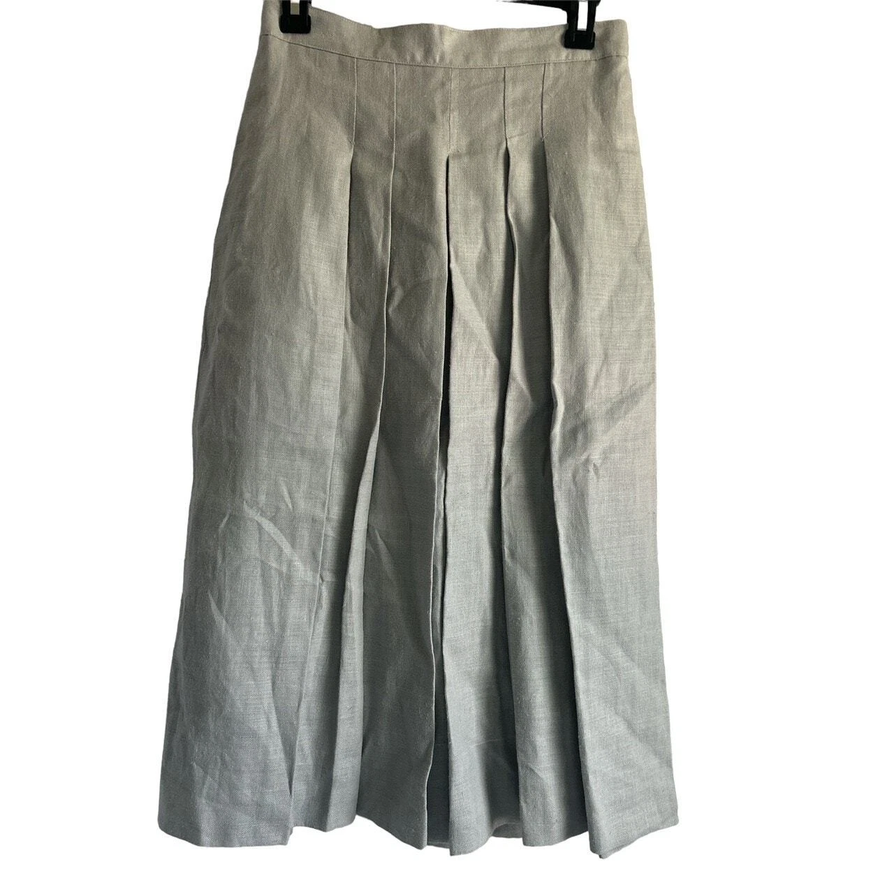 Vintage J. Crew Size 10 100% Linen Maxi Skirt - NWT, Gray Made in USA