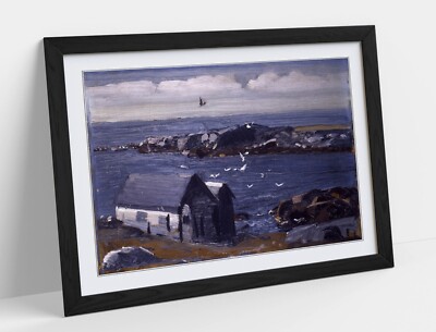 GEORGE WESLEY BELLOWS, DIE MÖWEN MONHEGAN - GERAHMTER WANDBILD PAPIERDRUCK POSTER