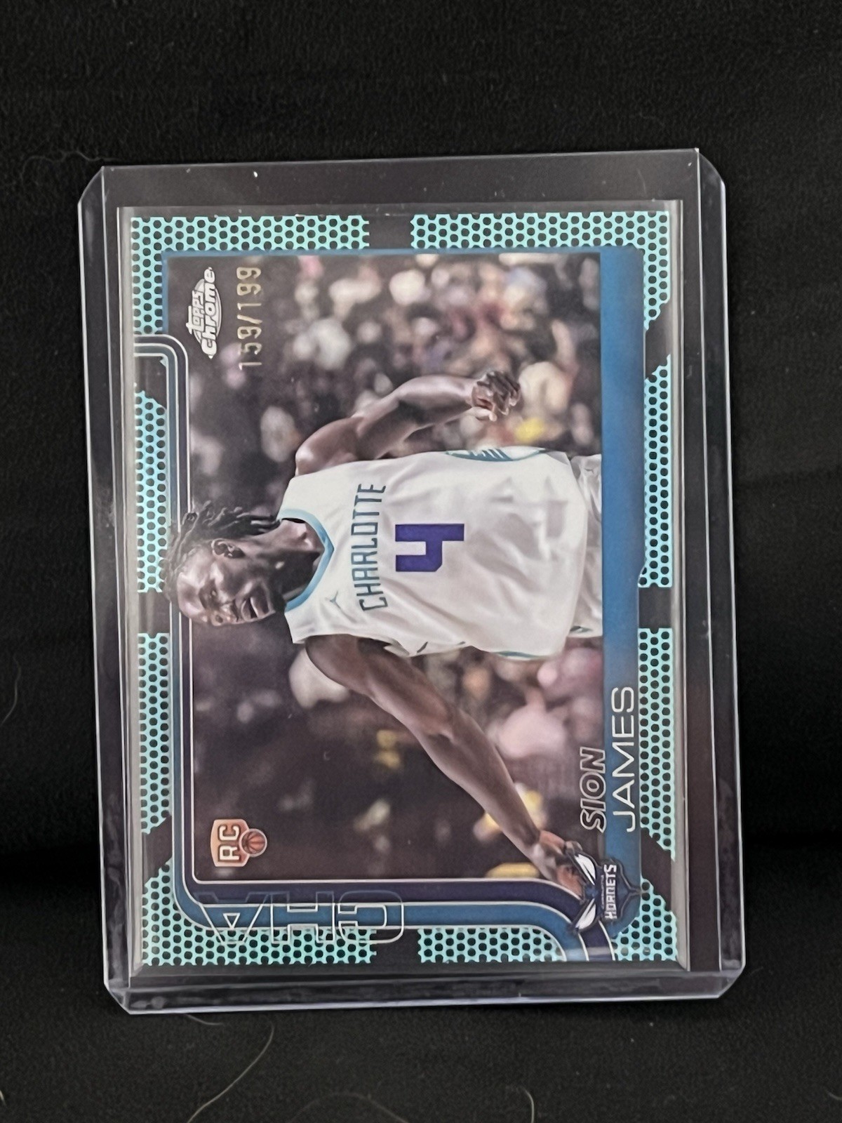 2025-26 Topps Chrome - Sion James #283 Aqua Refractor Basketball /199 (RC)