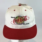 New Vintage World of Coca-Cola  Hat Cap  Snap Back White Embroidered Atlanta USA