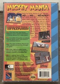 Mickey Mania The Timeless Adventures Of Mickey Mouse Sega CD CIB Used Not Tested