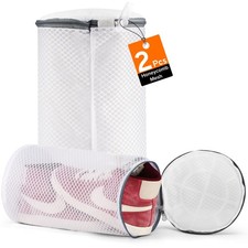 Shoe Laundry Bags 2 Pack lbs Honeycomb Fabric Wash Mesh lbs Sneakers Socks White