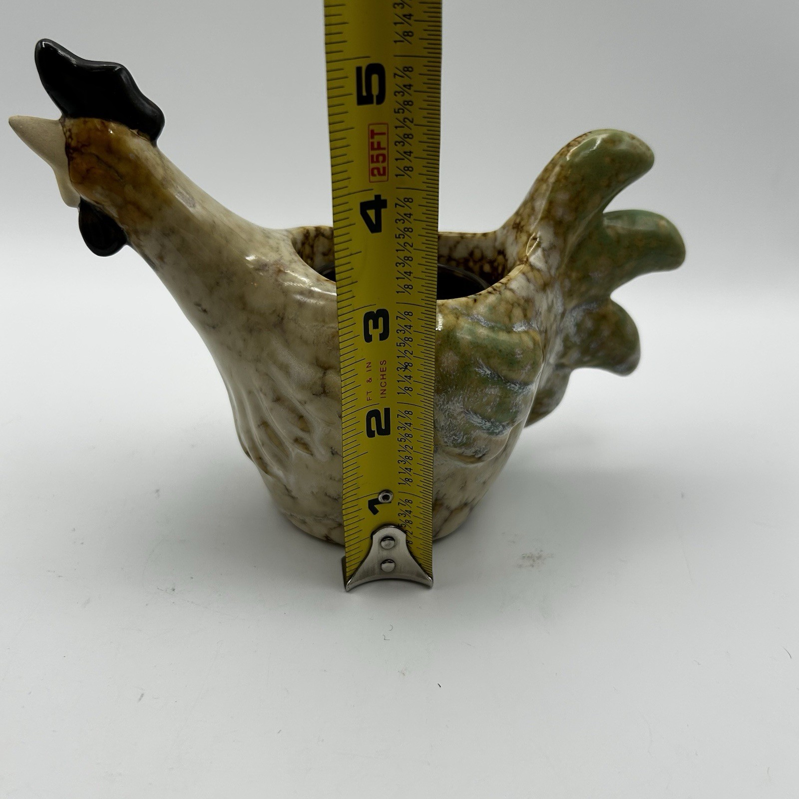 Yankee Candle Rooster Votive Holder Glazed Ceramic Hen Chicken Farmhouse Country