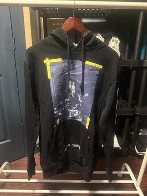 Size A - AUTHENTIC Off-White Caravaggio Seeing Things Black Hoodie Pre-owned 