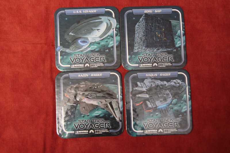 Star Trek Voyager Ships Coaster Lot Of 4
