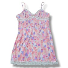 California Dynasty Nightgown Size Large Women's Nightie Baby Doll Lingerie Lace