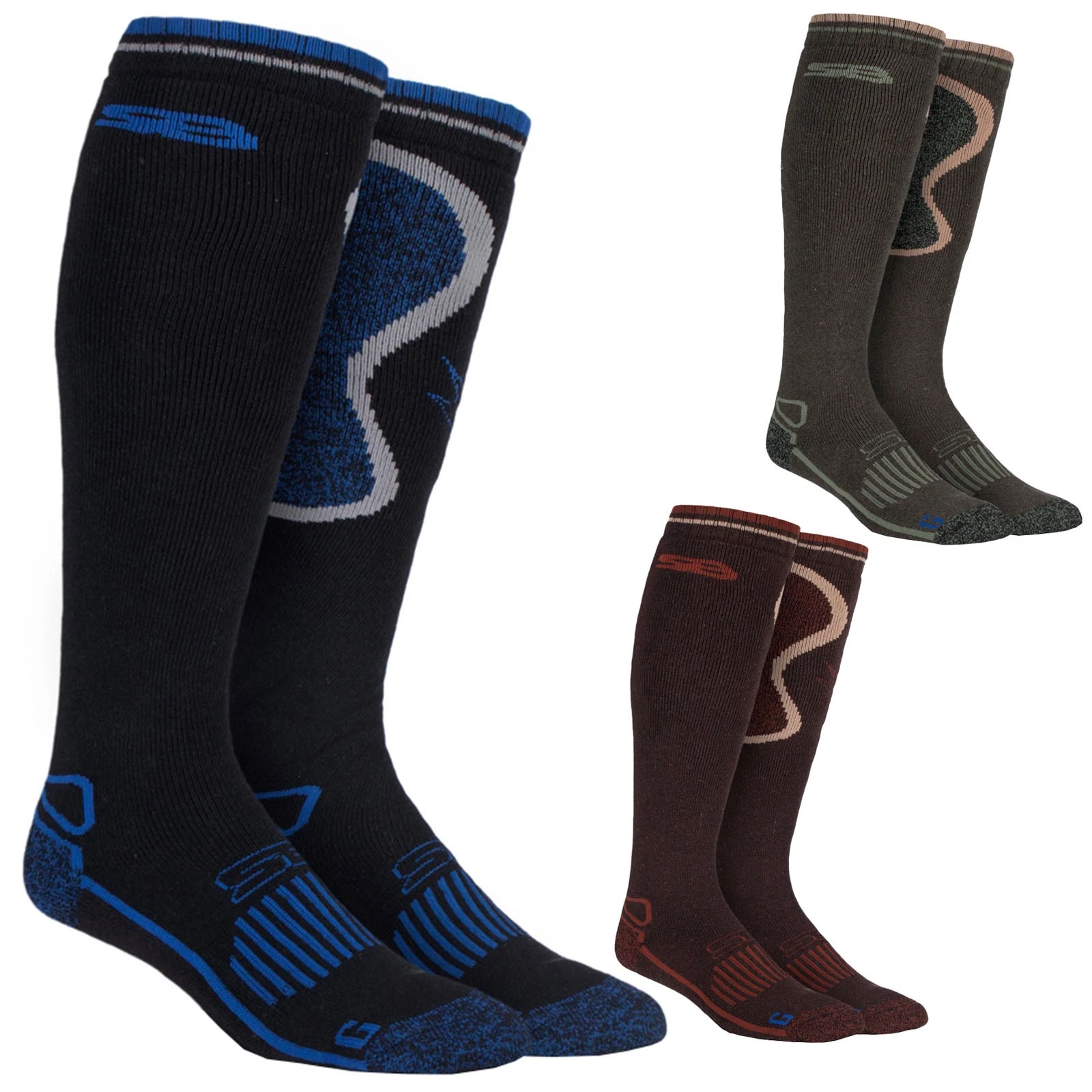 Storm Bloc - Mens Extra Long Knee High Thick Wool Winter Warm Hiking Boot Socks