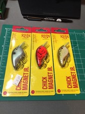 LOT OF 3 STRIKE KING 1/4OZ. CHICK MAGNET JR. CRANKBAITS NIPS
