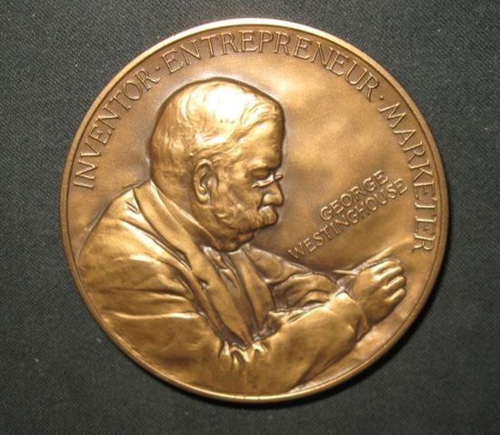 1986 Bronze George Westinghouse Marketing Awards Medallion Medallic Art  Co. CT