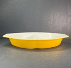 Vintage PYREX “Sunflower” Yellow Daisy 1.5 Qt Divided Casserole Dish
