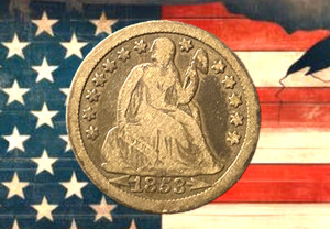 1853 Seated Liberty Dime Problem Free Full Rims Excellent Circulation Cameo