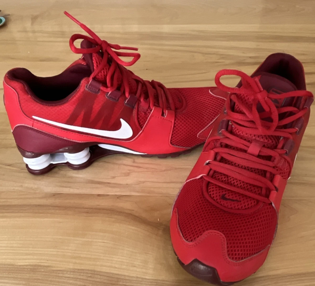 ? Nike Shox Avenue LTR White & Red Running Shoes Men Size 10.5 Nike Shox R4 Red White IQ0608-687 Mens New | eBay main image 4