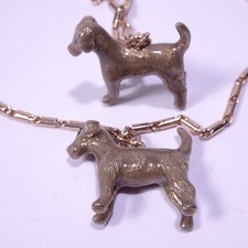 J.Crew Women's Shiny Metallic Enamel Dog Pendant Long Necklace NWOT 120