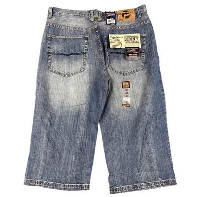 VTG Pepe Jeans London Benny Long Shorts Mens 40 Medium Wash Blue Baggy Denim NWT - Image 1 of 4